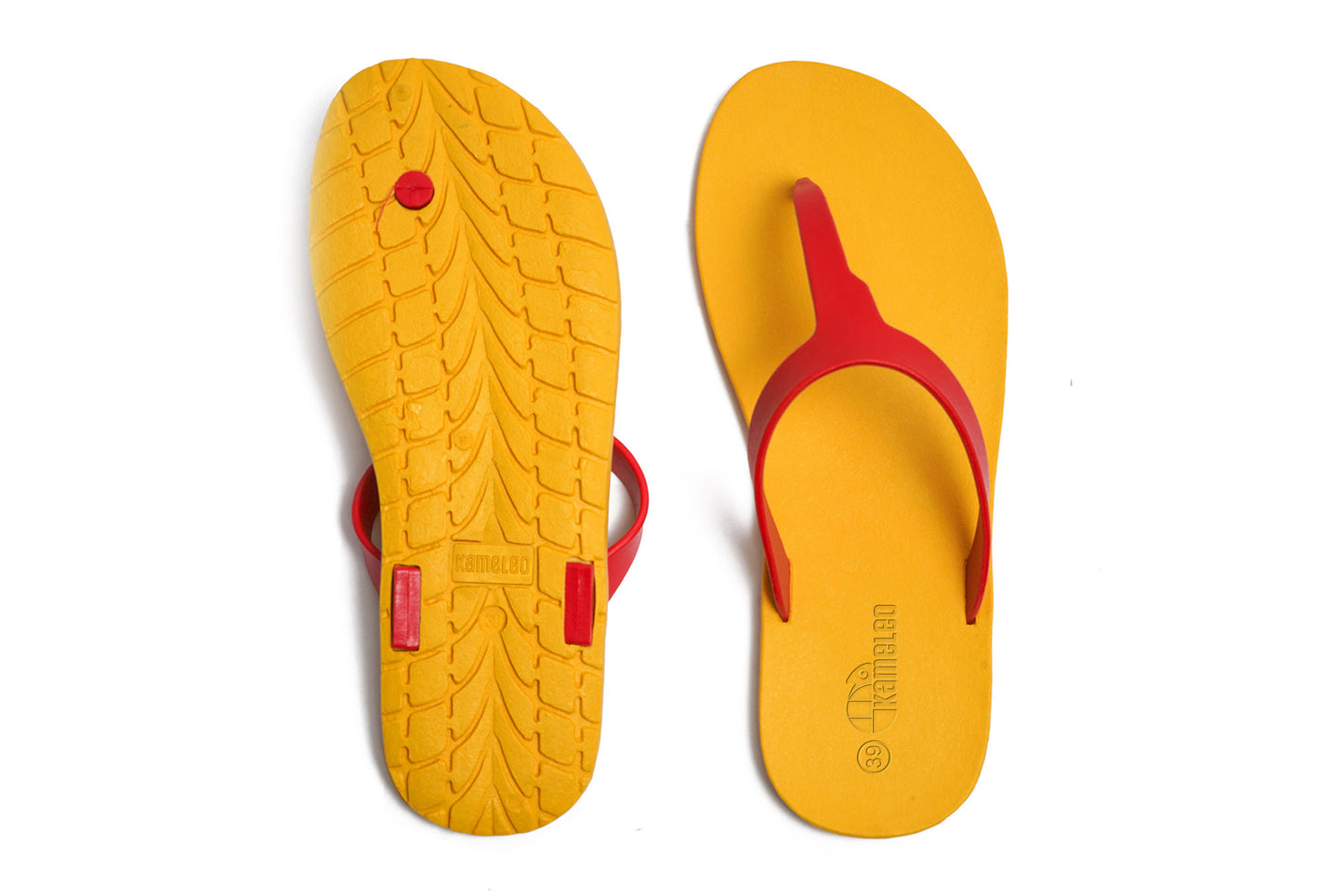 Thongs Yellow Sole Red Strap