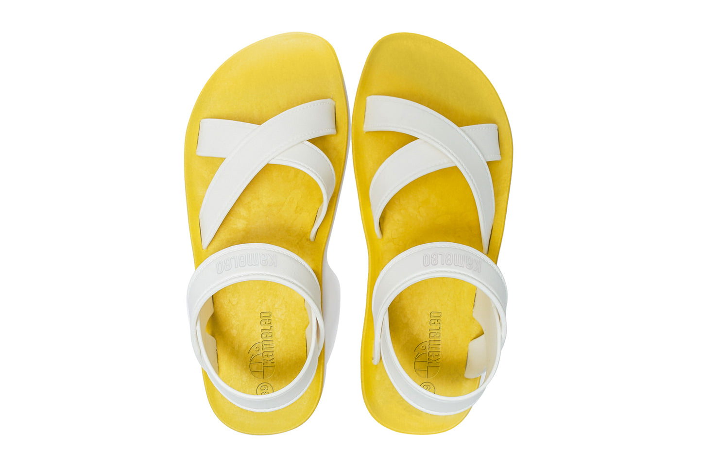 Cross Plus Yellow Sole White Strap