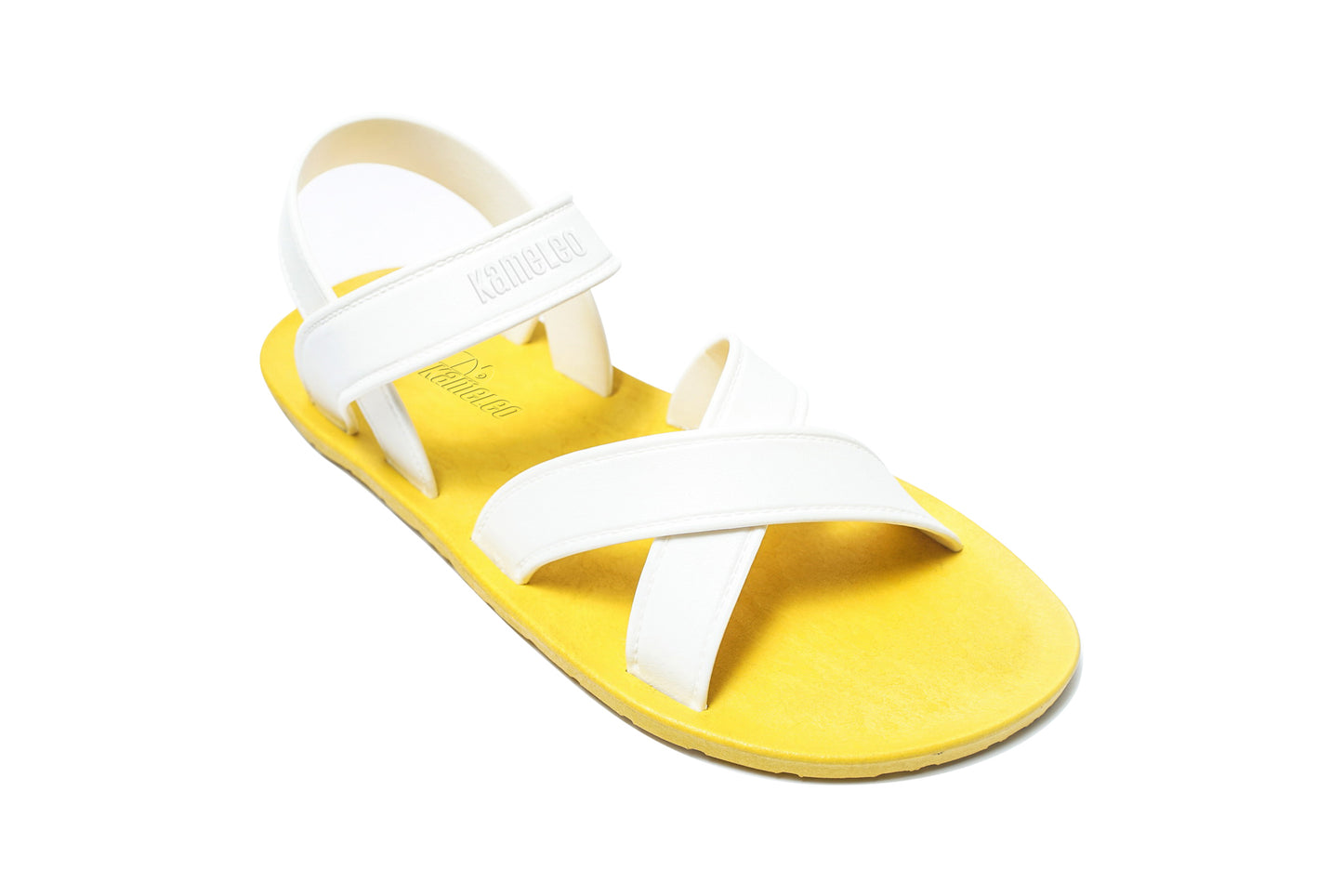 Cross Plus Yellow Sole White Strap