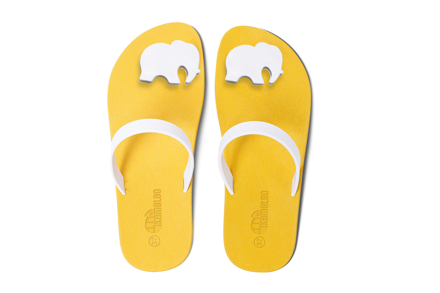 Poppi Ellie Yellow Sole White Strap