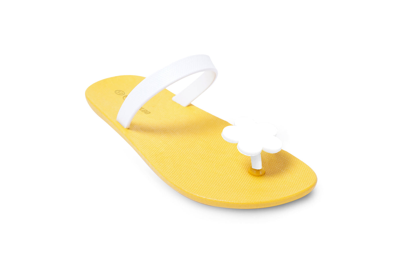 Poppi Flora Yellow Sole White Strap