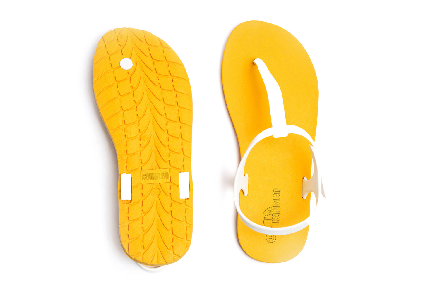 Saily Yellow Sole White Strap