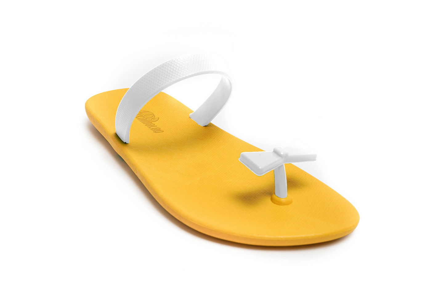 Poppi Bow Yellow Sole White Strap