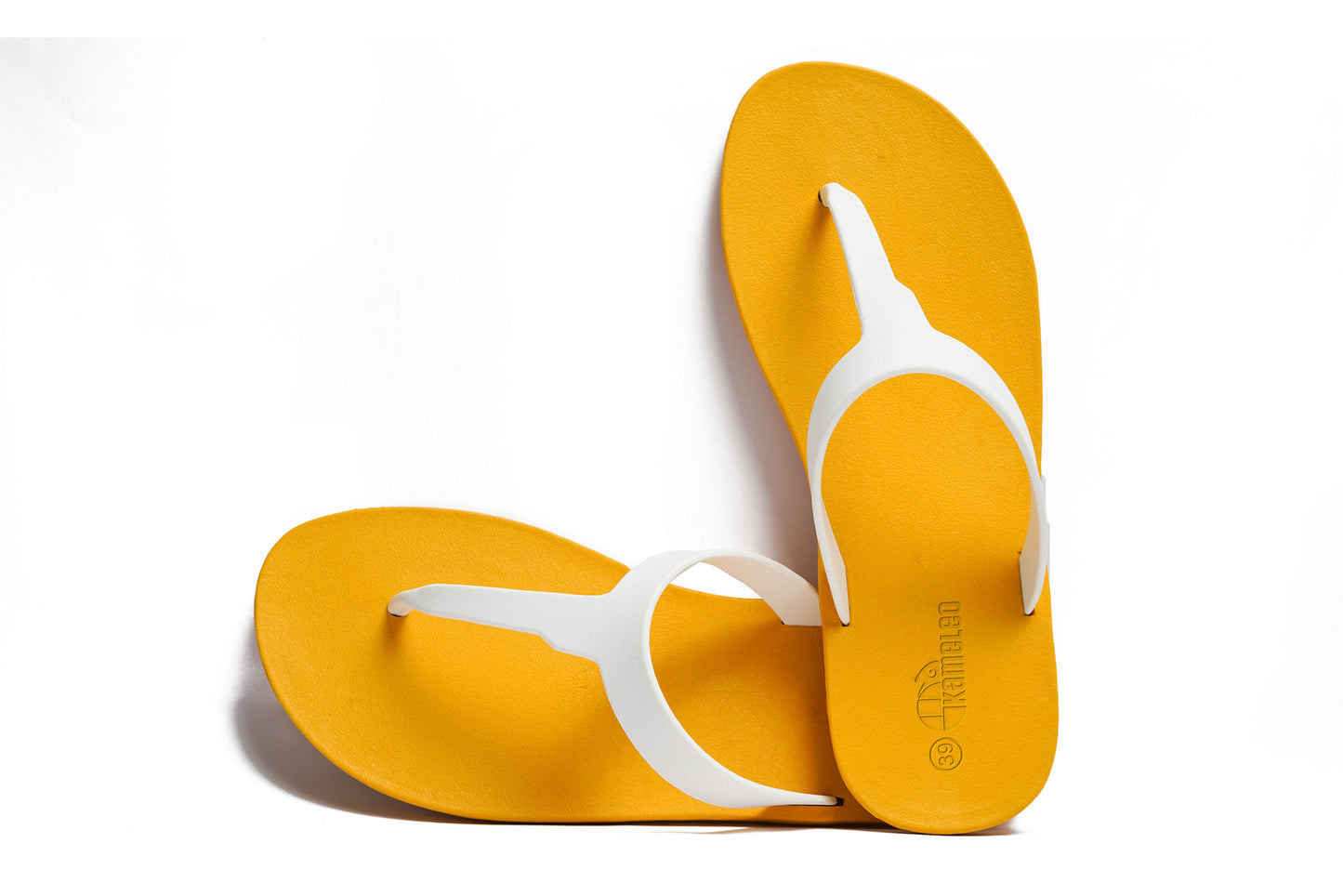 Thongs Yellow Sole White Strap