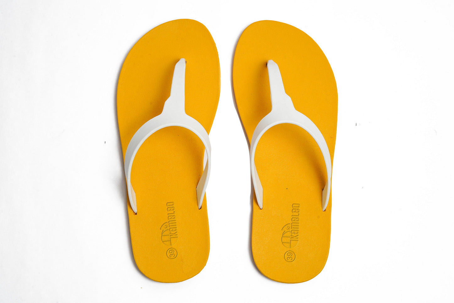 Thongs Yellow Sole White Strap