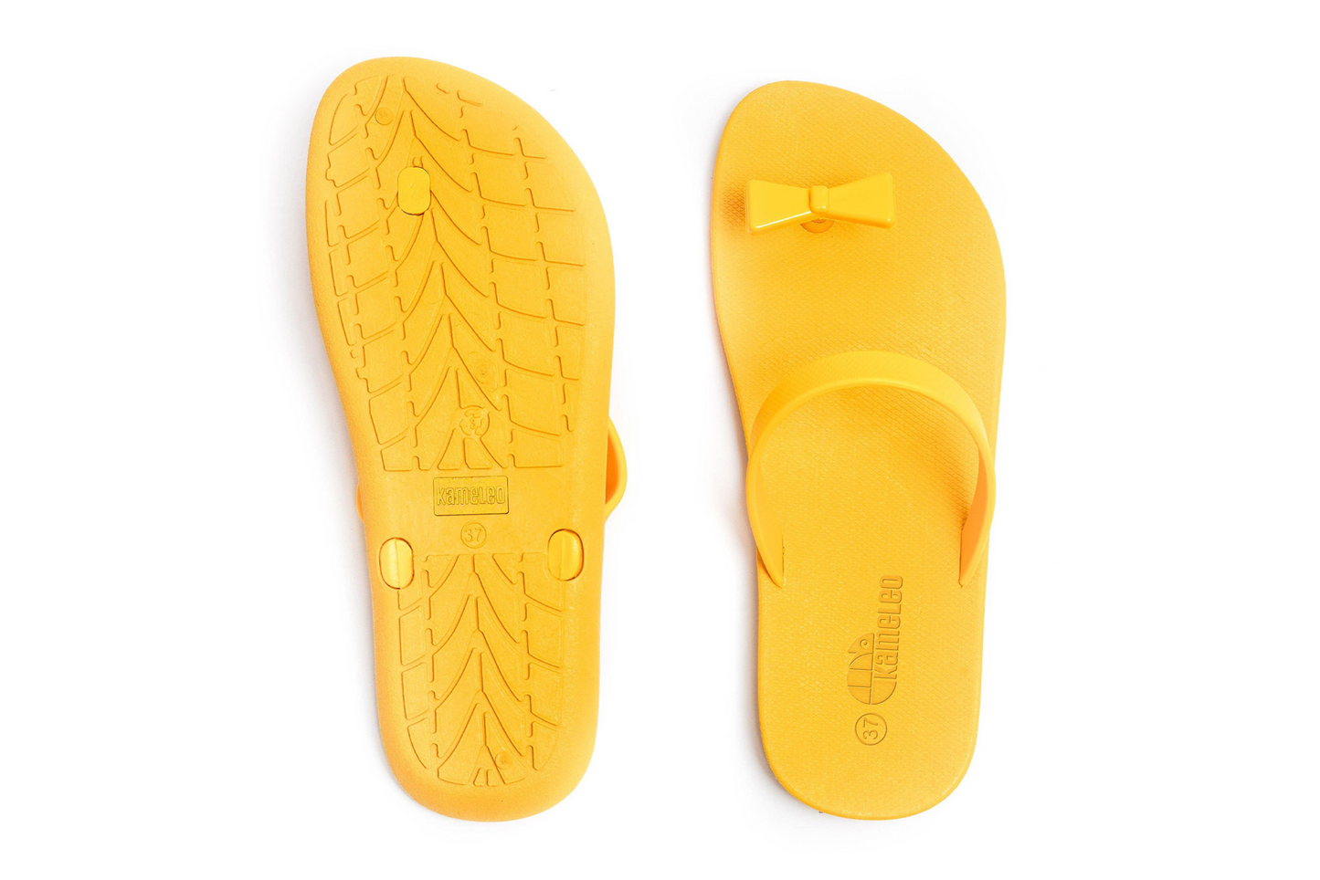 Poppi Bow Yellow Sole Yellow Strap