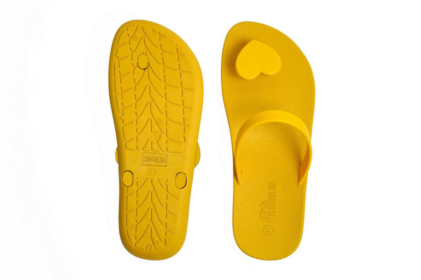 Poppi Heart Yellow Sole Yellow Strap