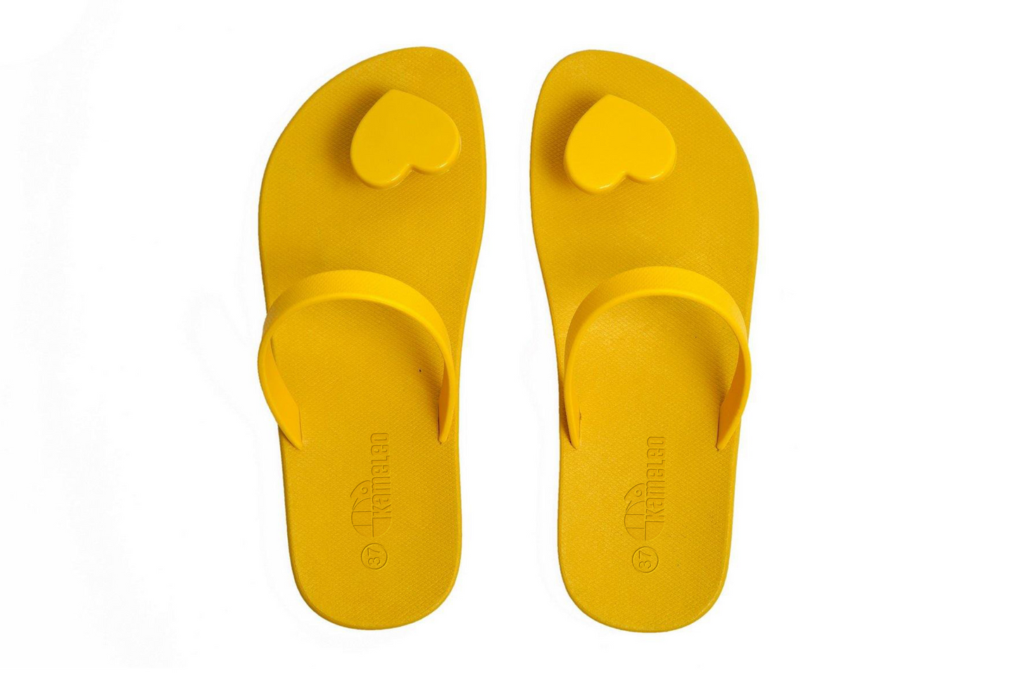 Poppi Heart Yellow Sole Yellow Strap