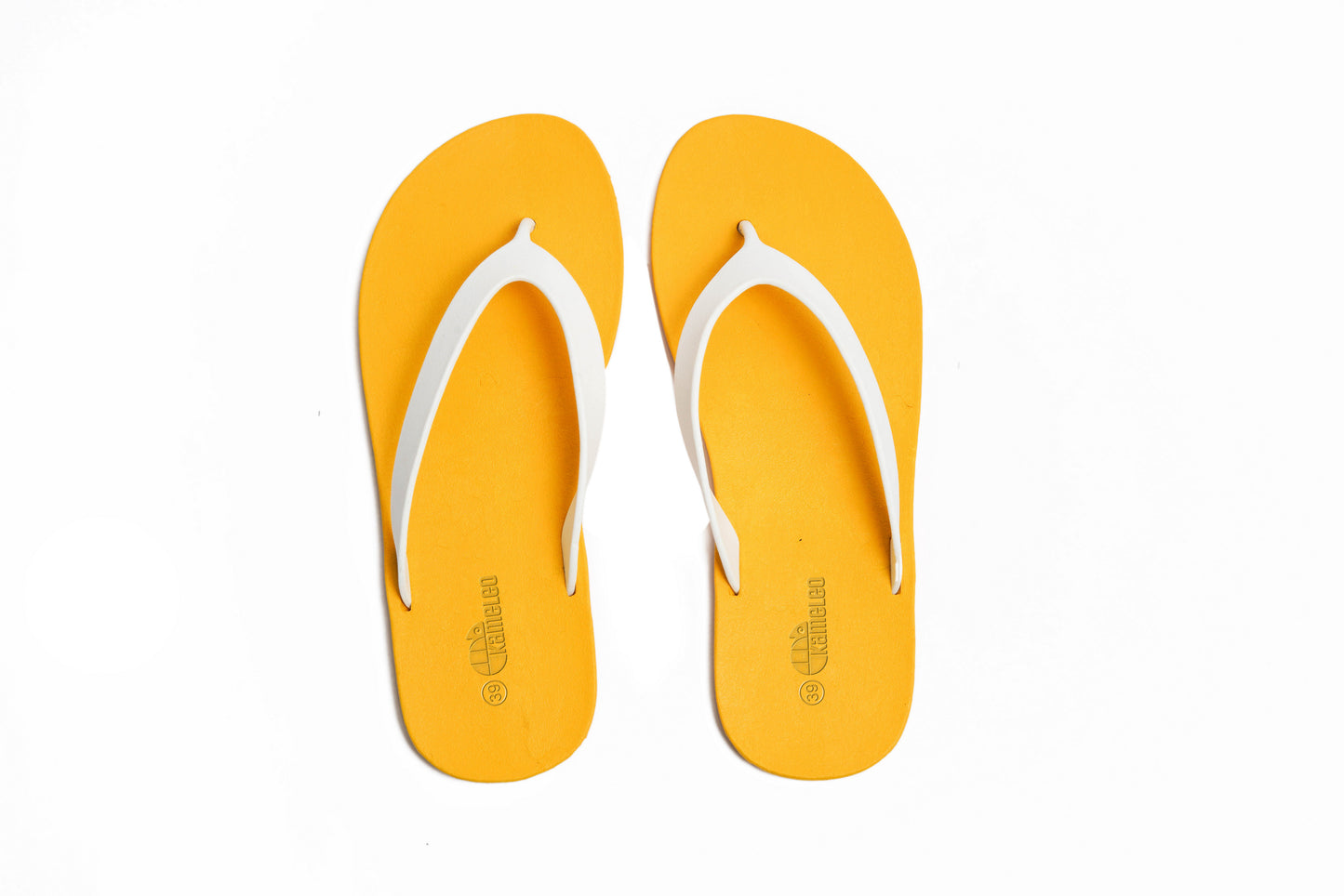 Flippy Yellow Sole White Strap