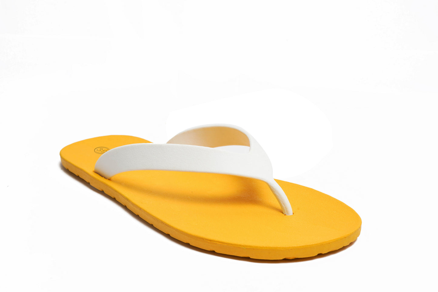 Flippy Yellow Sole White Strap