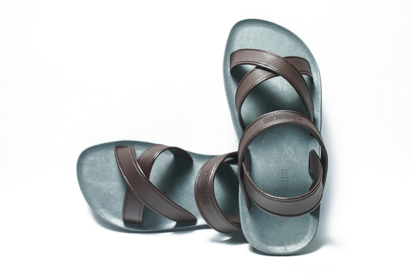 Cross Plus Grey Sole Brown Strap