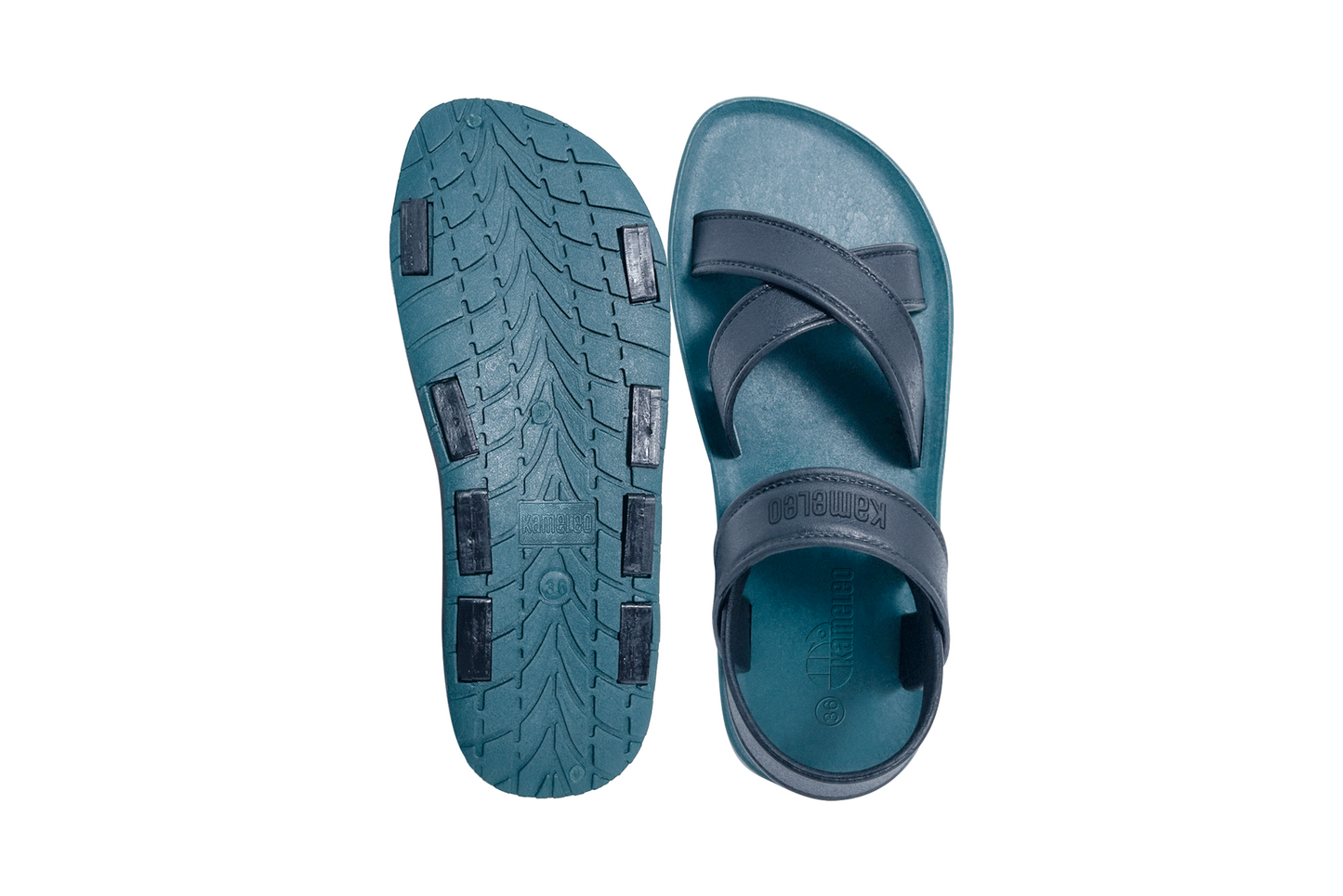 Cross Plus Green Sole Black Strap