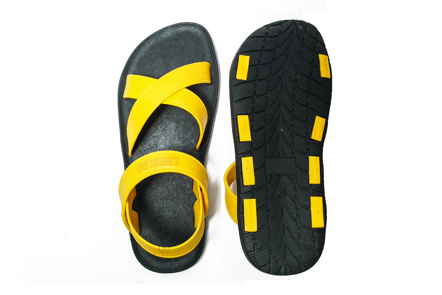 Cross Plus Black Sole Yellow Strap