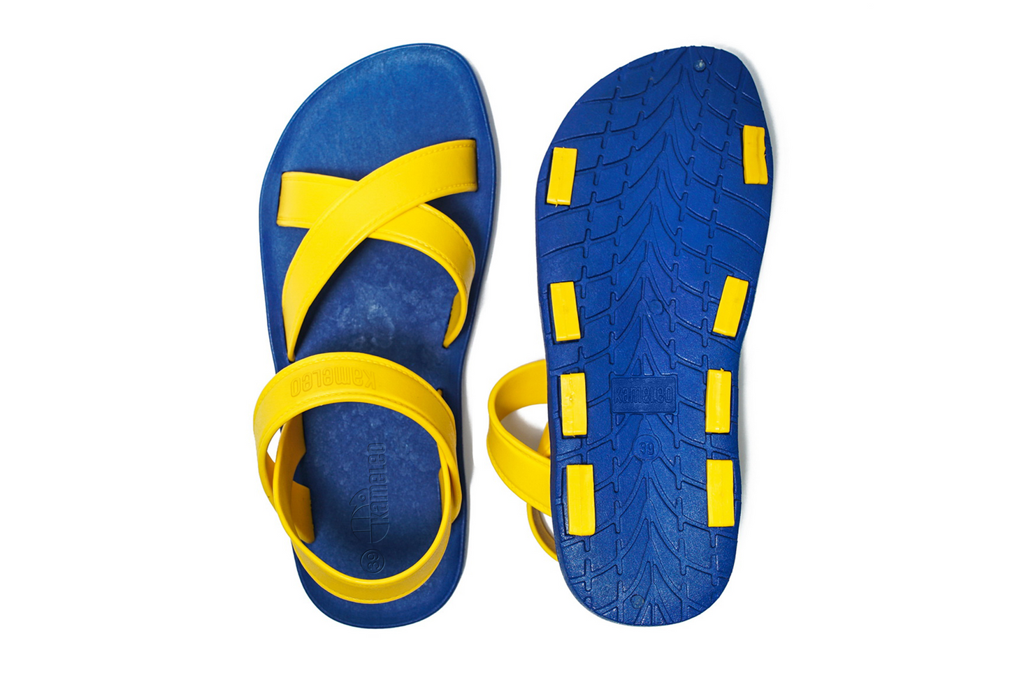 Cross Plus Blue Sole Yellow Strap