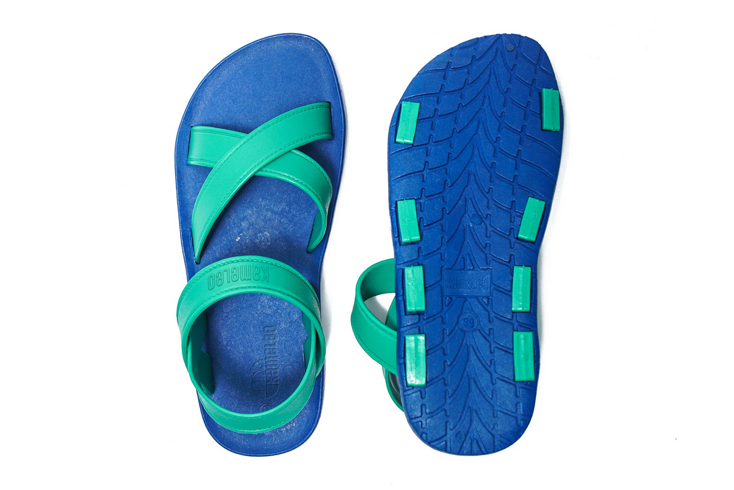 Cross Plus Blue Sole Green Strap