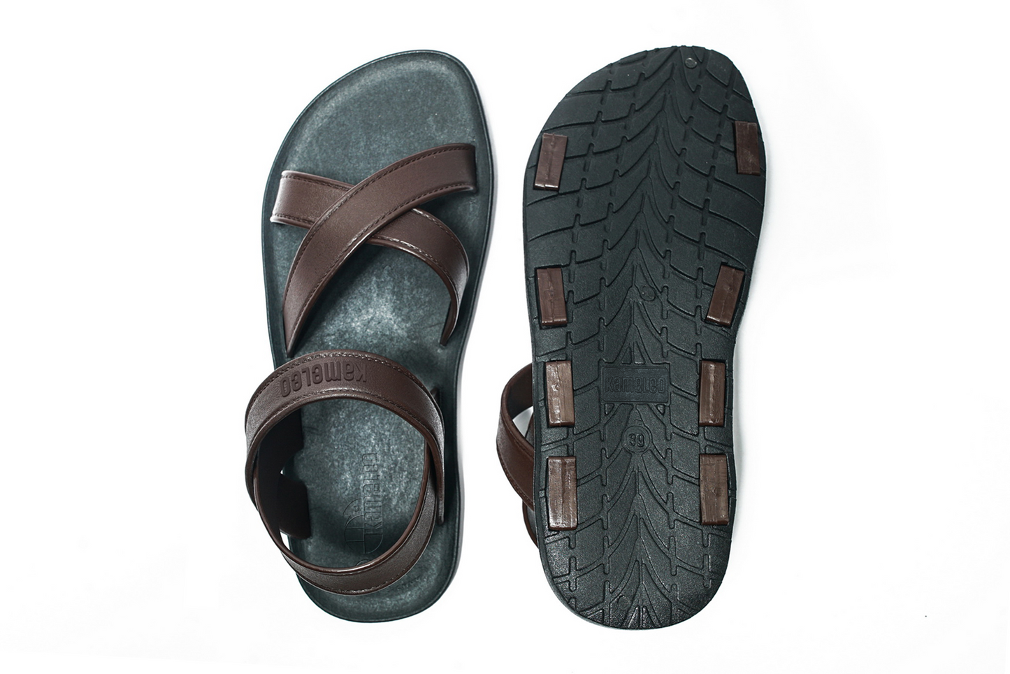 Cross Plus Black Sole Brown Strap