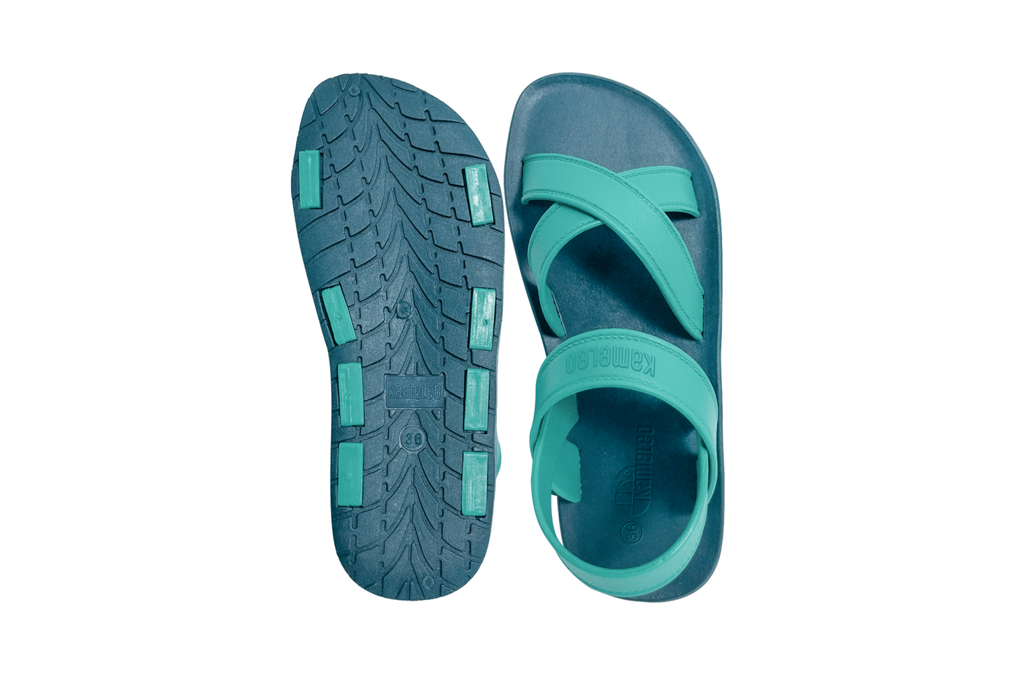 Cross Plus Green Sole Green Strap