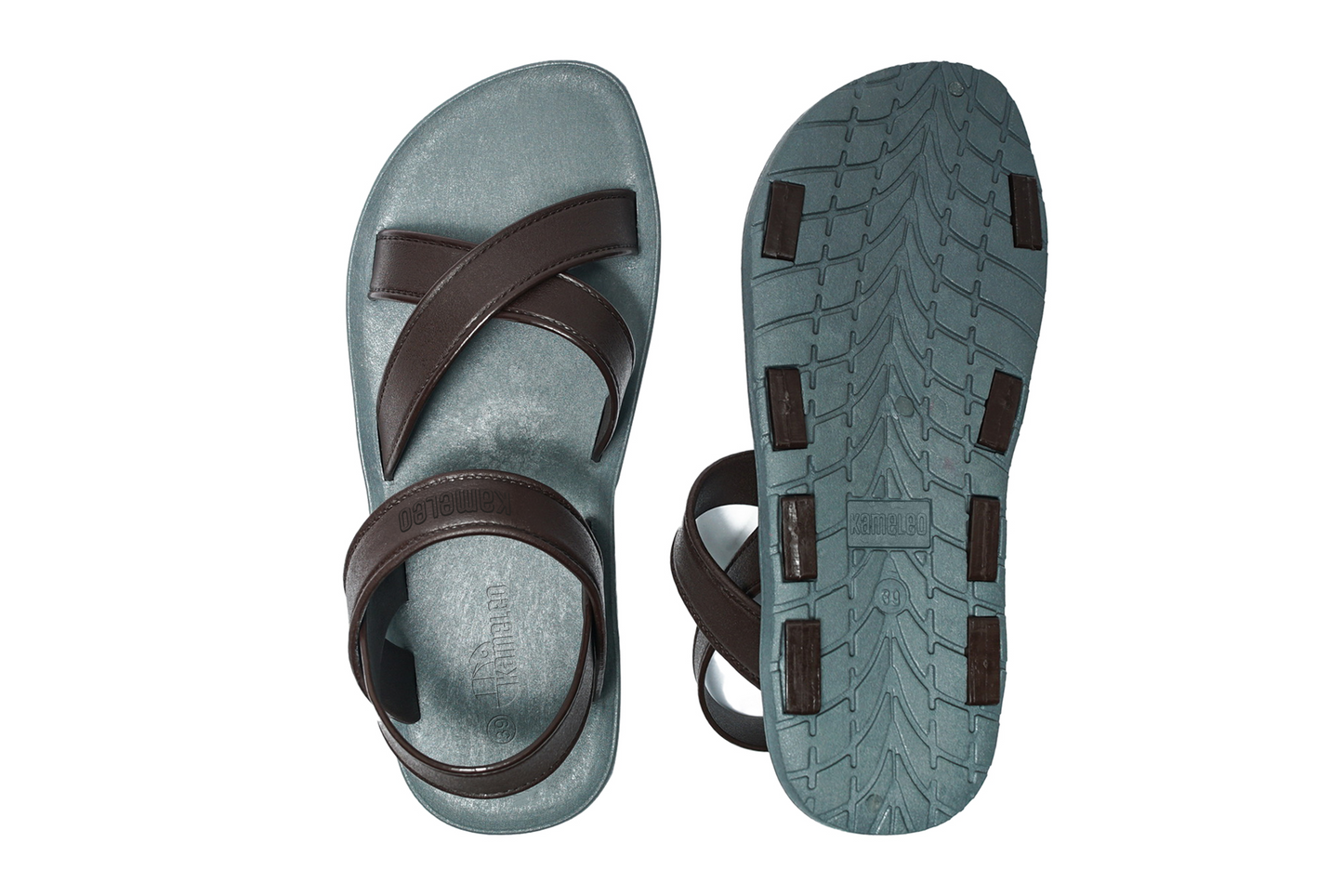 Cross Plus Grey Sole Brown Strap