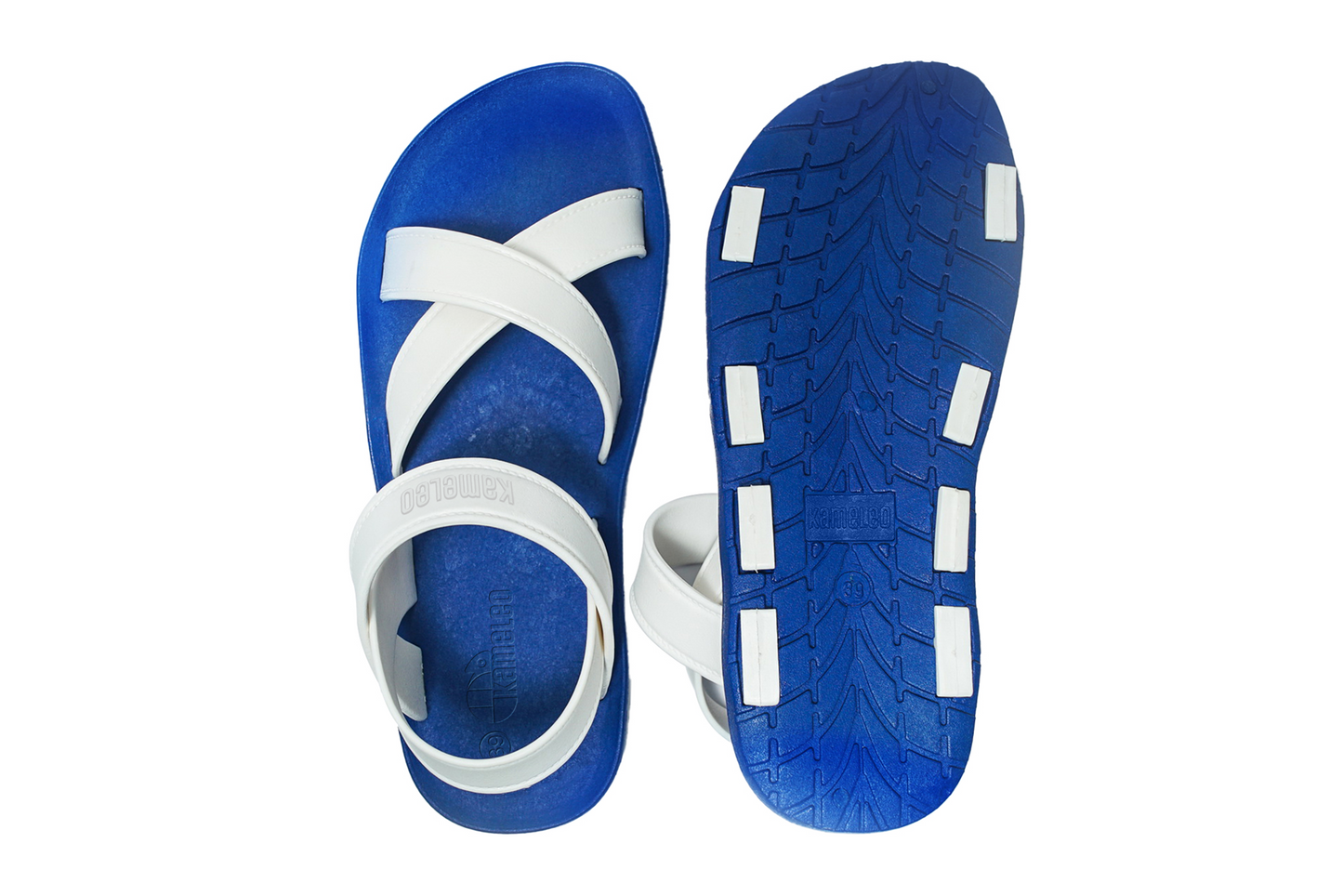 Cross Plus Blue Sole White Strap