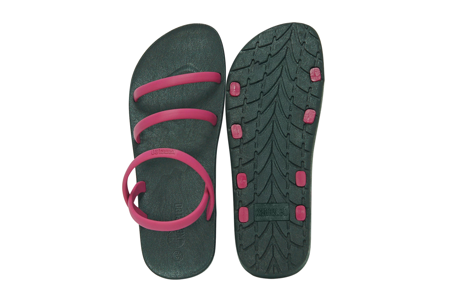 Twin Slim Black Sole Pink Strap