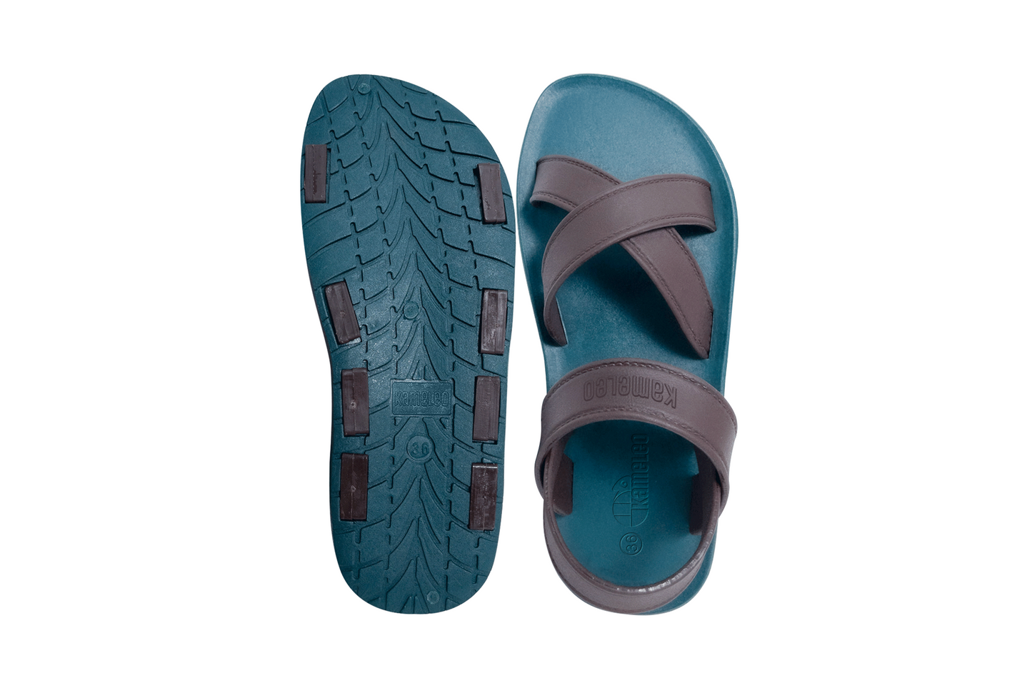 Cross Plus Green Sole Brown Strap