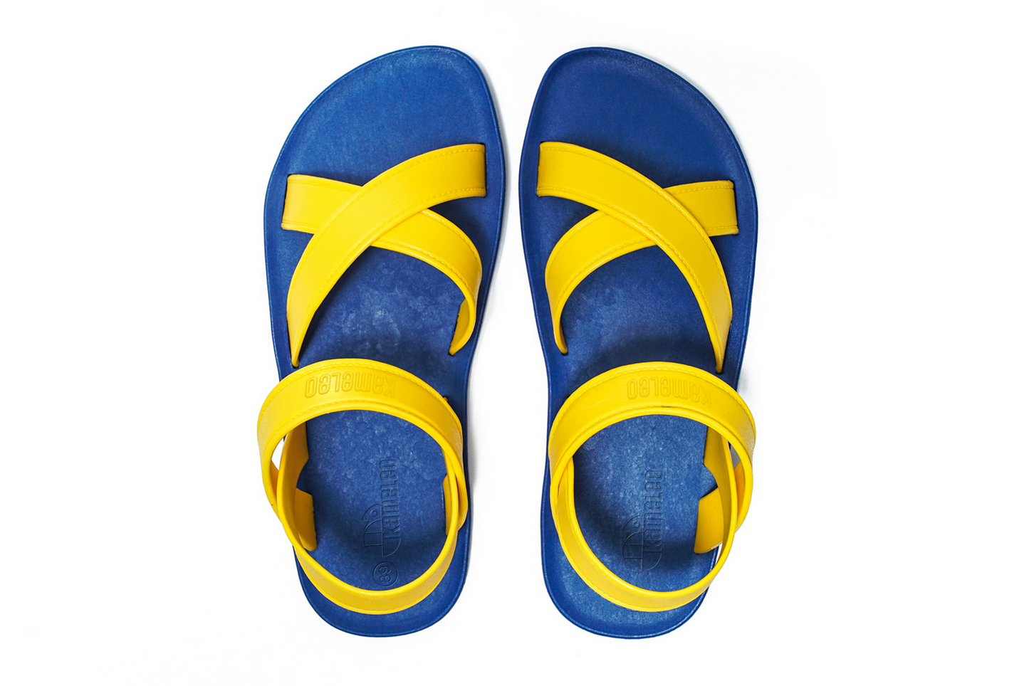 Cross Plus Blue Sole Yellow Strap