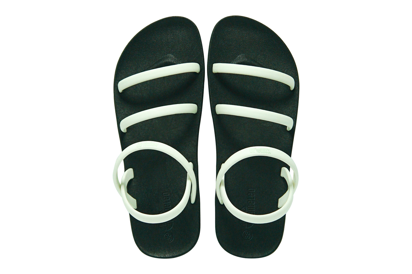 Twin Slim Black Sole White Strap