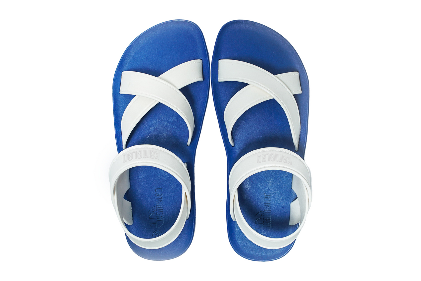 Cross Plus Blue Sole White Strap