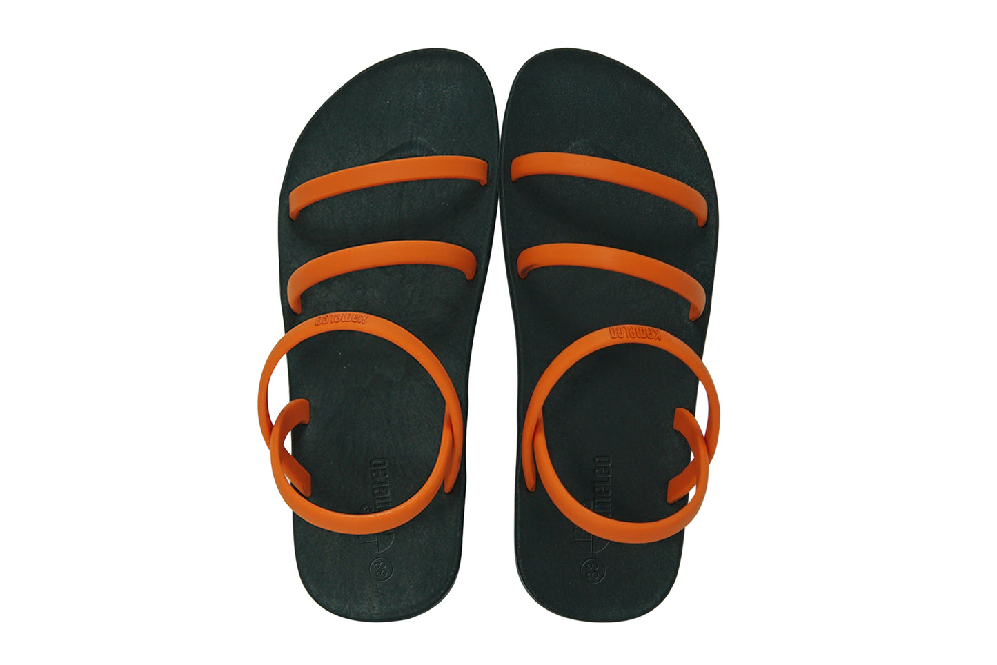 Twin Slim Black Sole Orange Strap