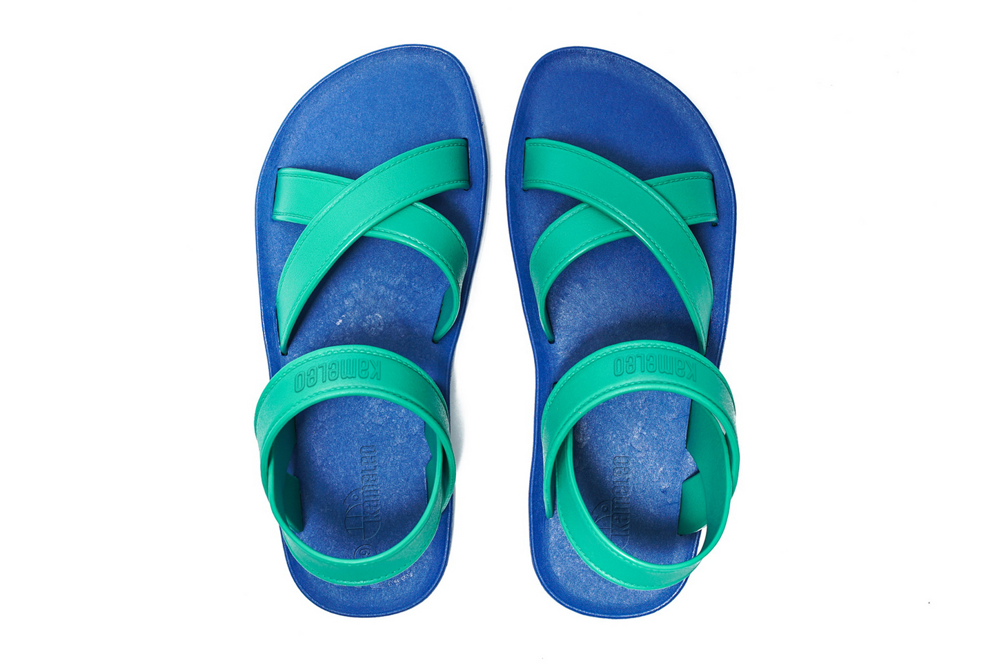 Cross Plus Blue Sole Green Strap