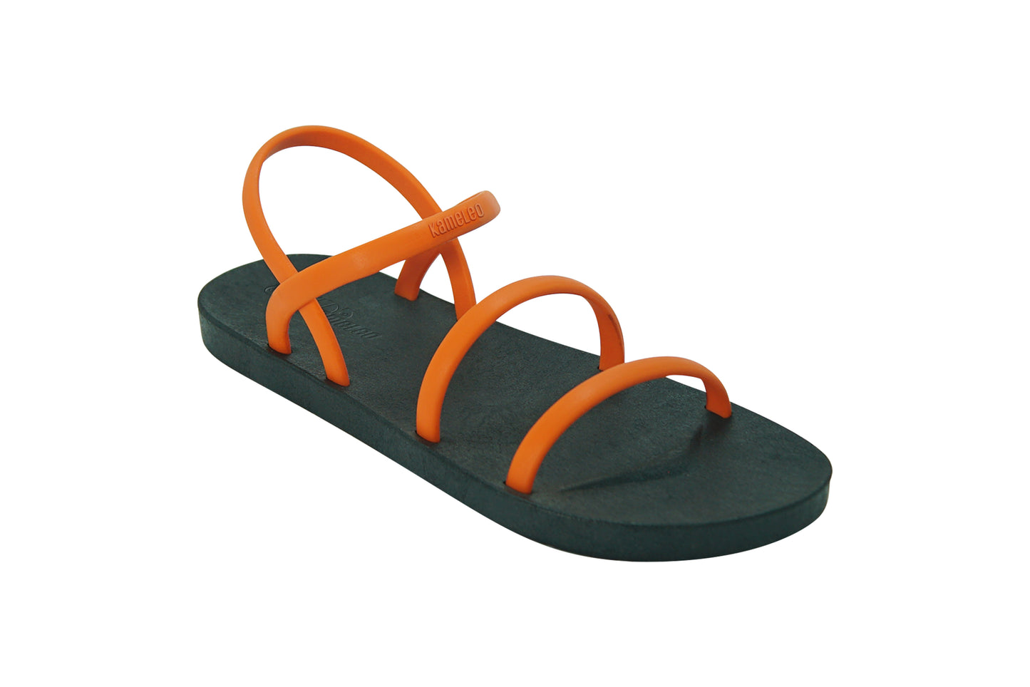Twin Slim Black Sole Orange Strap