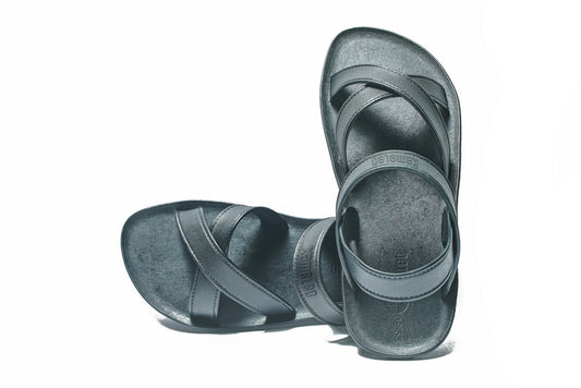 Cross Plus Kids Black Sole Black Strap