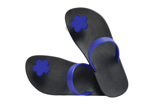 Poppi Flora Black Sole Blue Strap