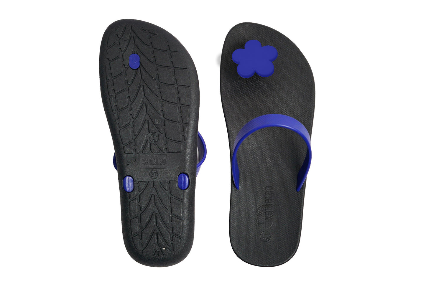 Poppi Flora Black Sole Blue Strap