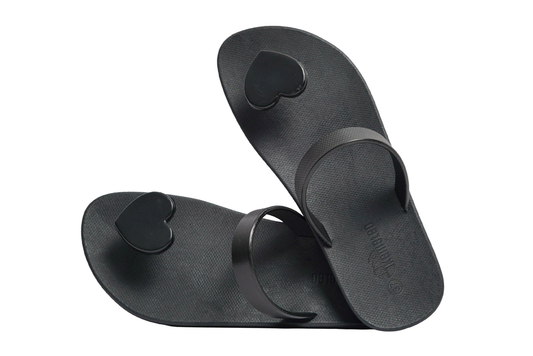 Poppi Heart Black Sole Black Strap