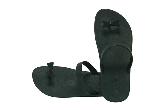 Poppi Bow Black Sole Black Strap