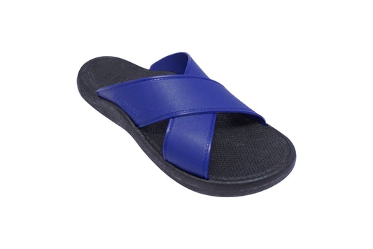 Crossy Black Sole Blue Strap