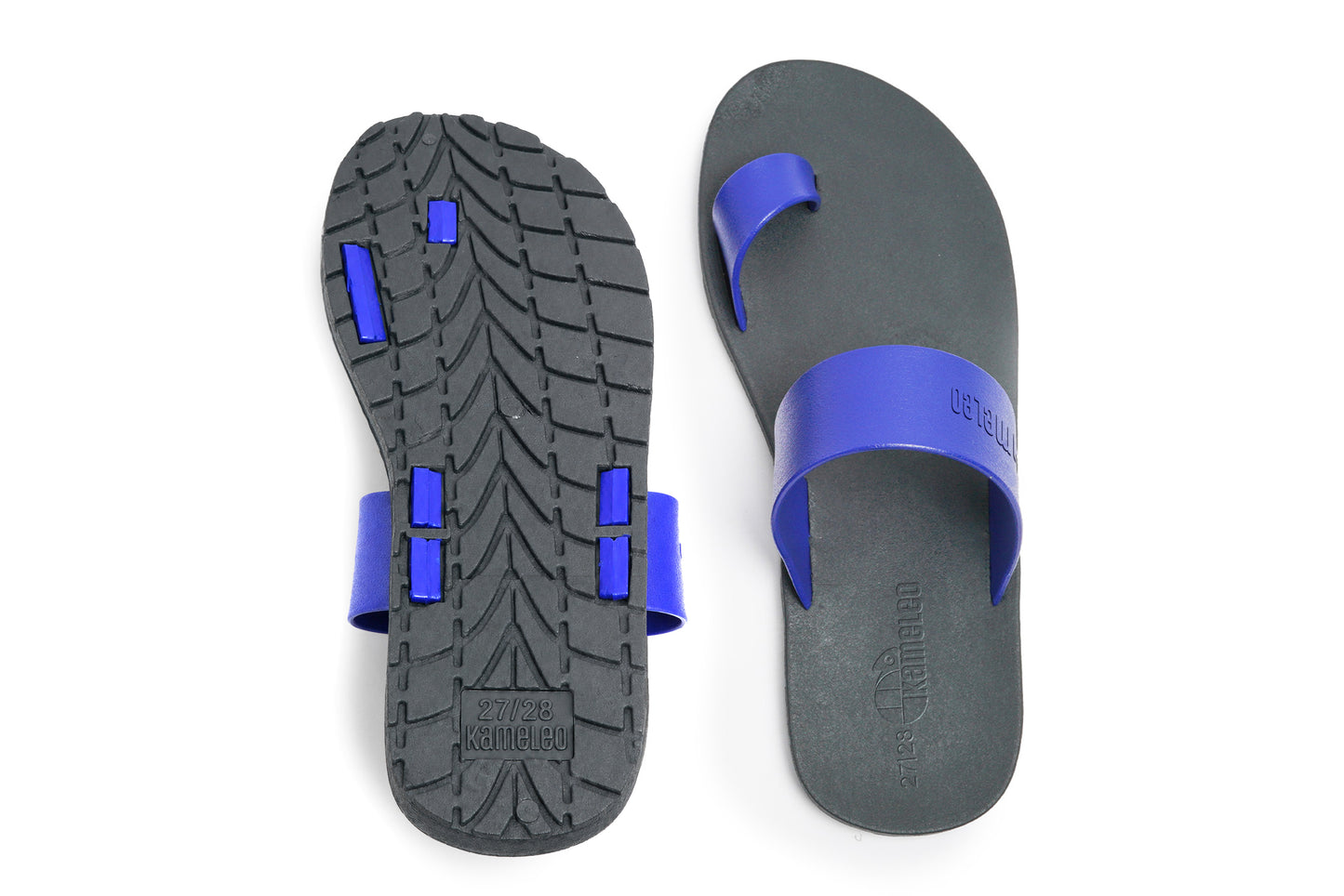 Pop Thumb Kids Black Sole Blue Strap