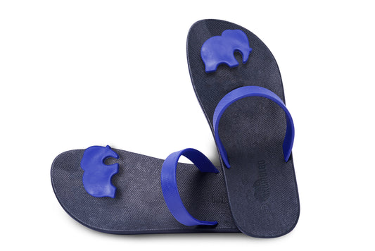 Poppi Ellie Black Sole Blue Strap