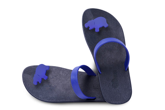Poppi Hippo Black Sole Blue Strap