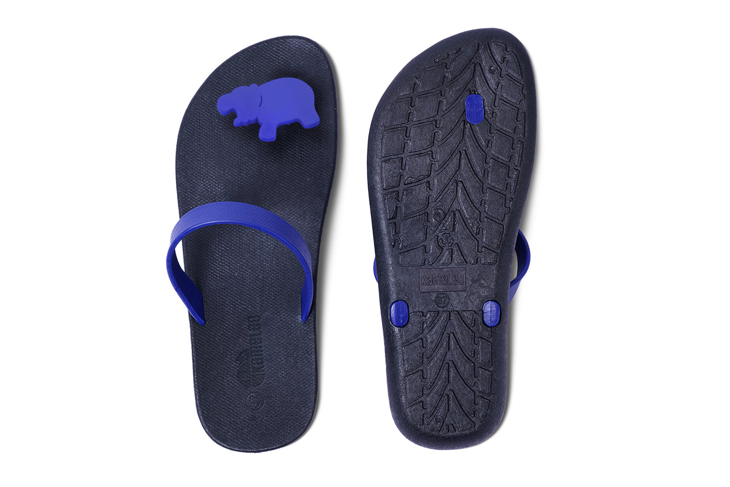 Poppi Hippo Black Sole Blue Strap