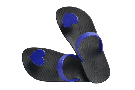 Poppi Heart Black Sole Blue Strap