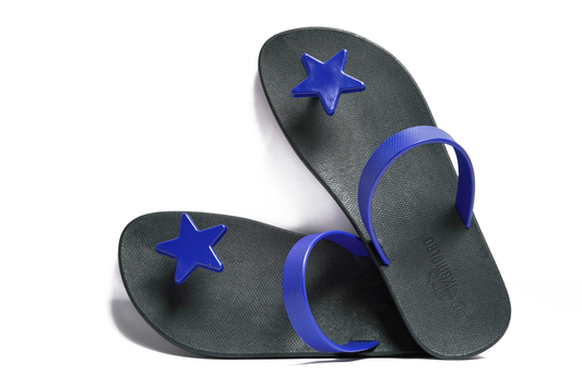 Poppi Star Black Sole Blue Strap