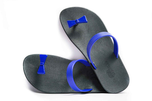 Poppi Bow Black Sole Blue Strap