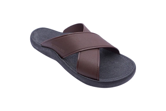 Crossy Black Sole Brown Strap