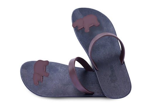Poppi Hippo Black Sole Brown Strap