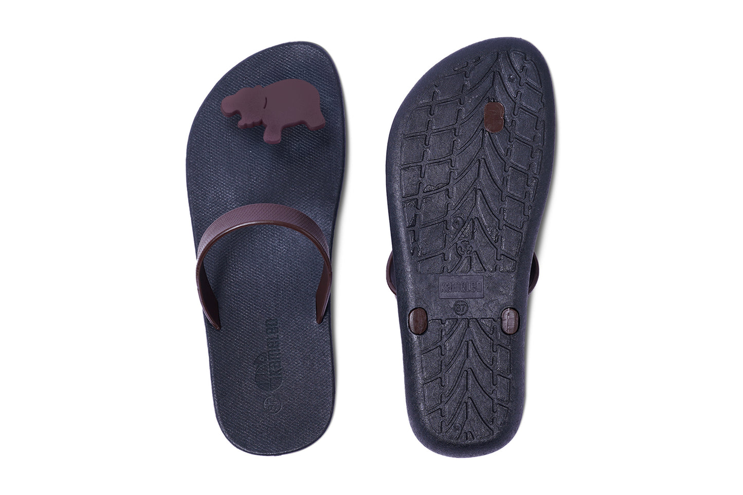Poppi Hippo Black Sole Brown Strap