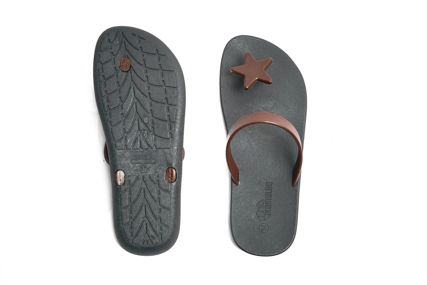Poppi Star Black Sole Brown Strap