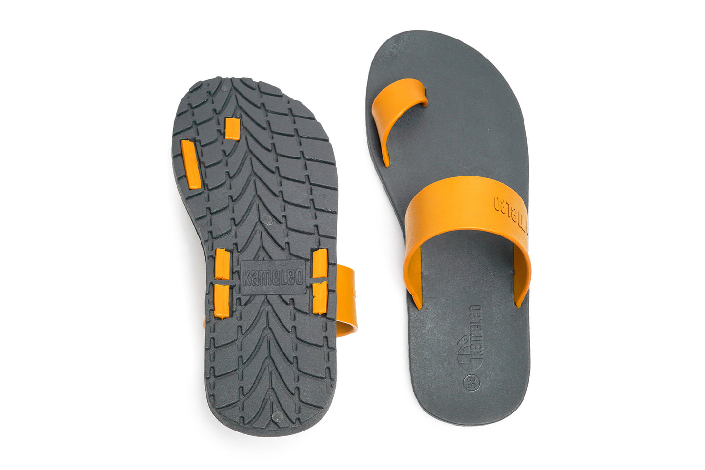 Pop Thumb Black Sole Caramel Strap