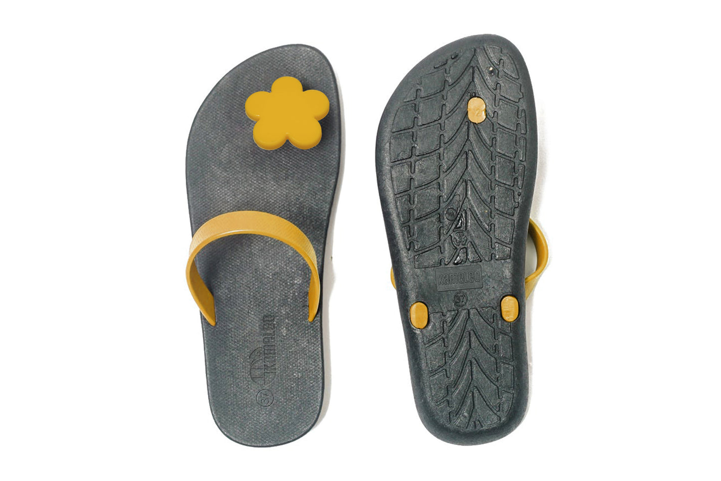 Poppi Flora Black Sole Caramel Strap